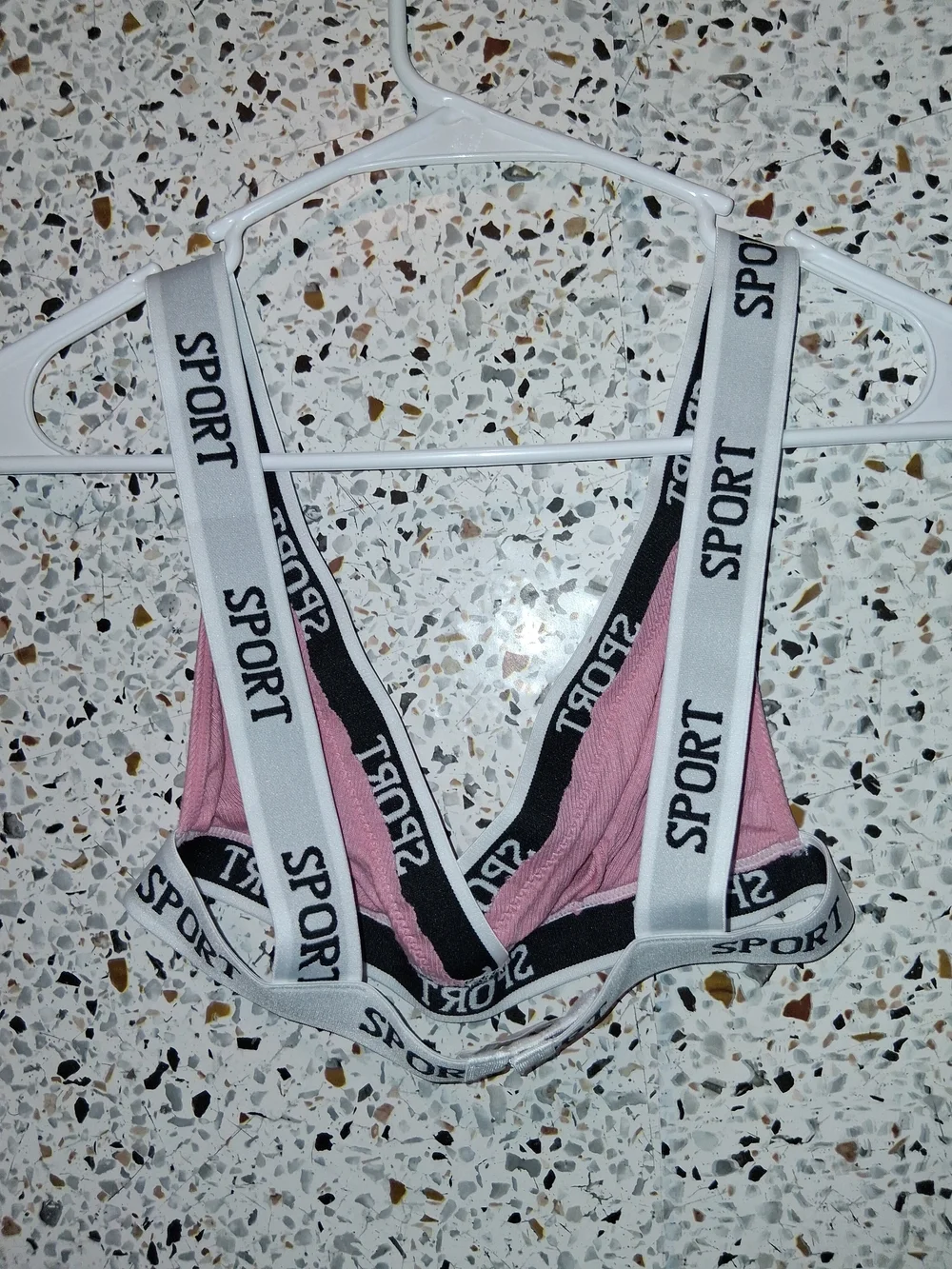 Women's Sports Bra Size Small Pink Sport Logo Unbranded